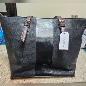 Black Nautica Tote Bag